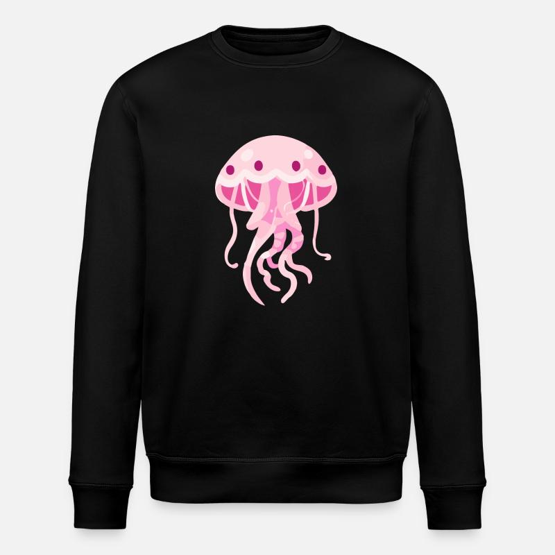 Méduse rose - Sweat bio ROLLER Stanley/Stella Unisexe - noir