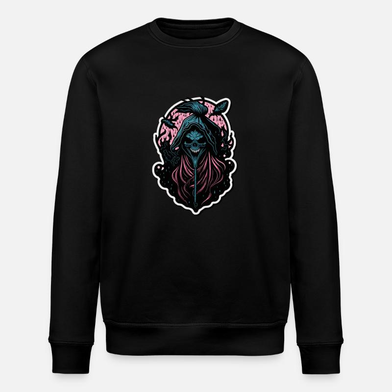 Ghost Witch Skeleton - Stanley/Stella ROLLER Unisex Organic Sweatshirt - black