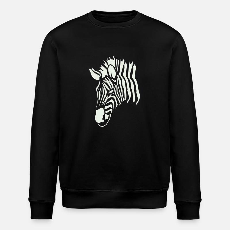 Zebra 1 - Stanley/Stella ROLLER Unisex Organic Sweatshirt - black
