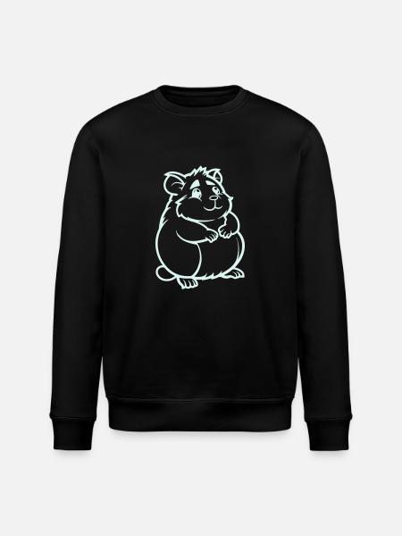 hamster comic tier - Stanley/Stella Unisex Bio-Sweatshirt ROLLER - Schwarz