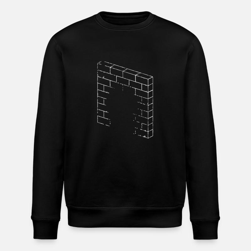 Kaputte Mauer - Stanley/Stella Unisex Bio-Sweatshirt ROLLER - Schwarz