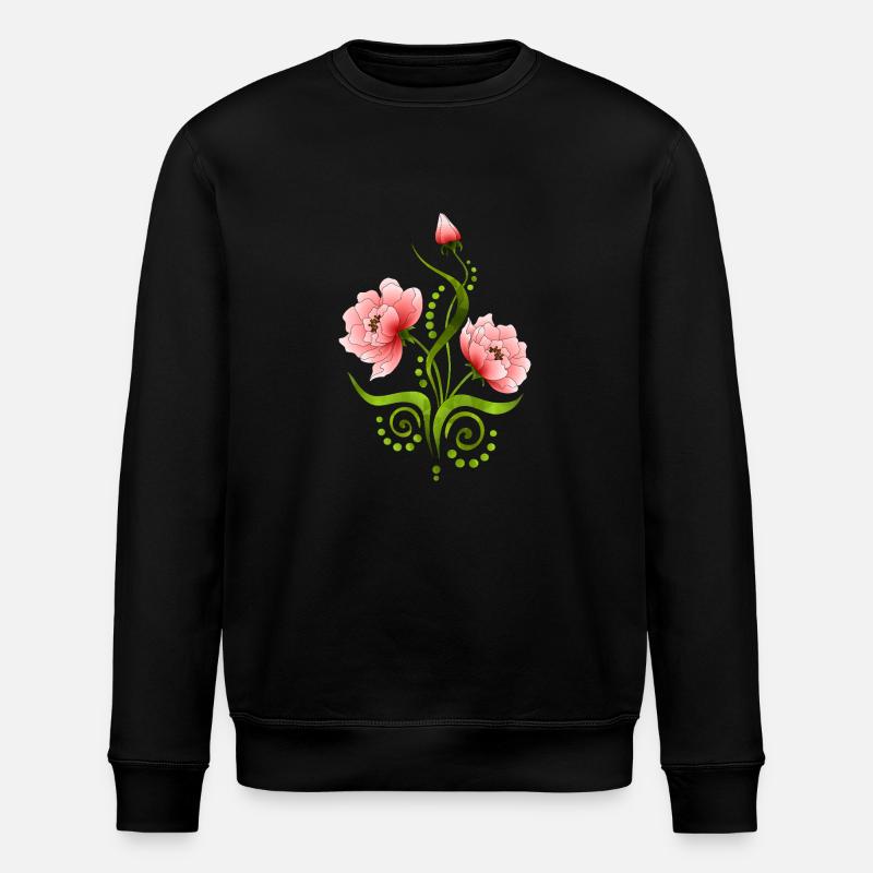 Blumen - Stanley/Stella Unisex Bio-Sweatshirt ROLLER - Schwarz