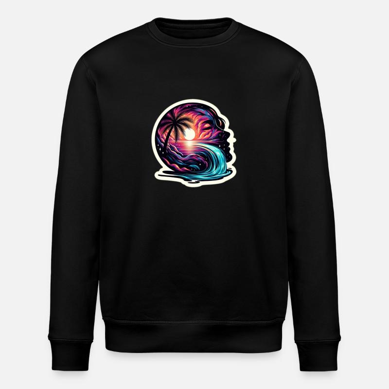 Palm et Galaxy - Sweat bio ROLLER Stanley/Stella Unisexe - noir