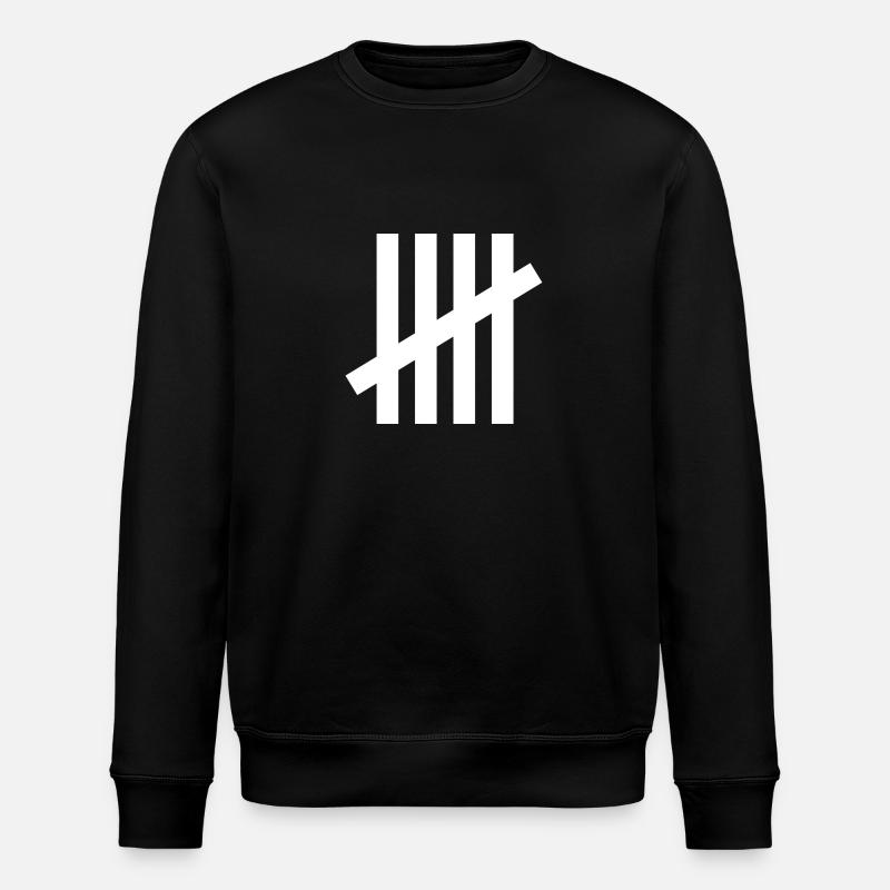 counting days white - Stanley/Stella ROLLER Unisex Organic Sweatshirt - black