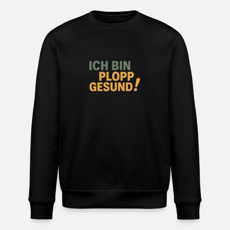 Plopp gesund - Stanley/Stella Unisex Bio-Sweatshirt ROLLER - Schwarz