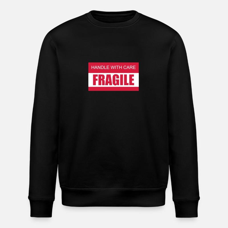 FRAGILE Handle with care 2c - Stanley/Stella ROLLER Unisex Organic Sweatshirt - black