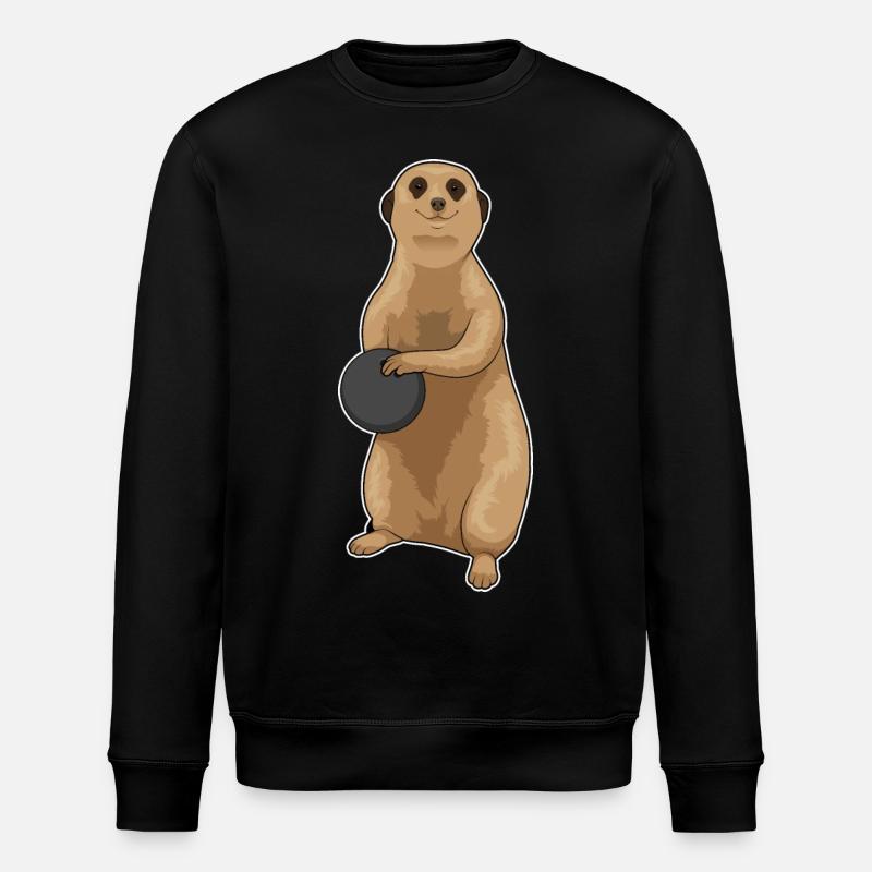 Erdmännchen Bowling Bowlingkugel - Stanley/Stella Unisex Bio-Sweatshirt ROLLER - Schwarz