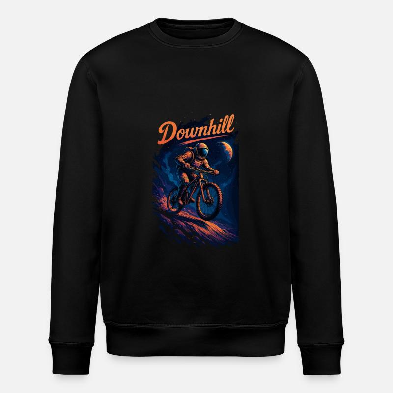 MTB Mountainbiking Downhill Astronaut Geschenk - Stanley/Stella Unisex Bio-Sweatshirt ROLLER - Schwarz