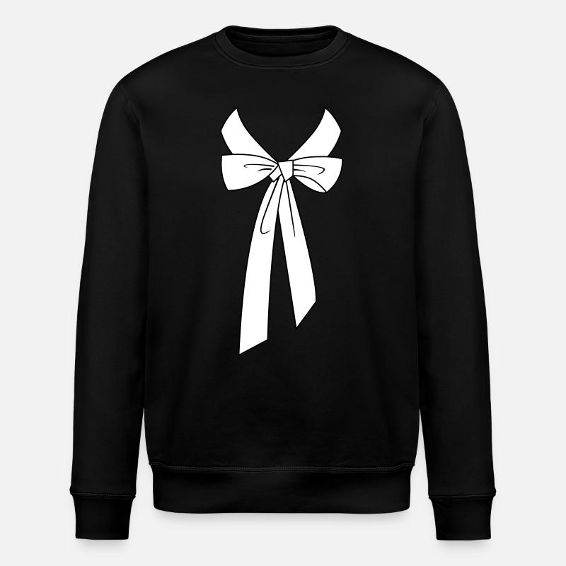 Shirt collar with bow - Stanley/Stella ROLLER Unisex Organic Sweatshirt - black