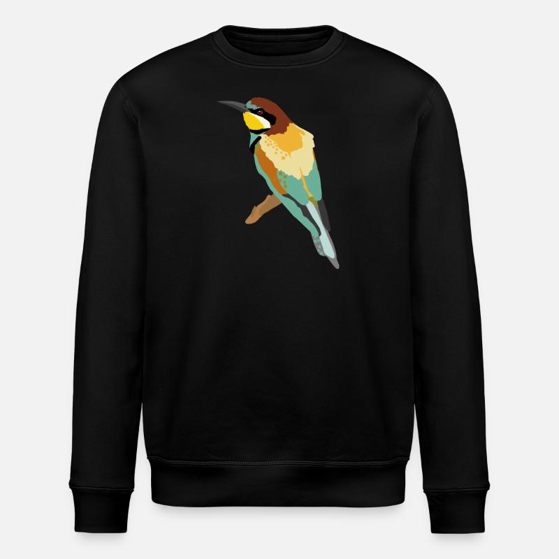 Bee-eater illustration - Stanley/Stella ROLLER Unisex Organic Sweatshirt - black