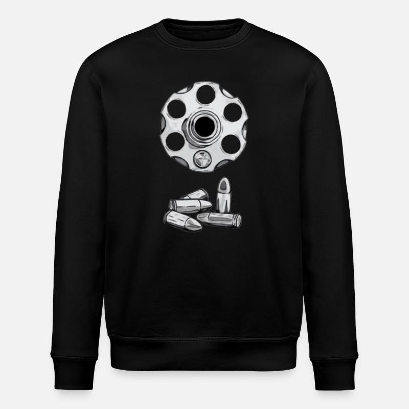 Kugelrevolver Muster - Stanley/Stella Unisex Bio-Sweatshirt ROLLER - Schwarz