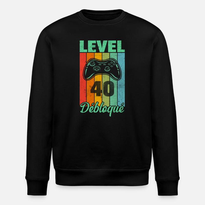 Level 40 débloqué - Sweat bio ROLLER Stanley/Stella Unisexe - noir