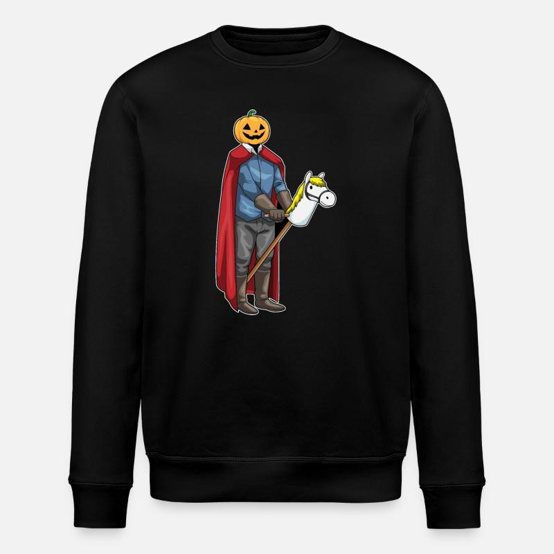 Jack O'Lantern Halloween Steckenpferd - Stanley/Stella Unisex Bio-Sweatshirt ROLLER - Schwarz