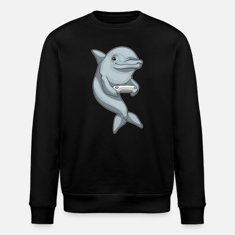 Delfin Gamer Controller - Stanley/Stella Unisex Bio-Sweatshirt ROLLER - Schwarz
