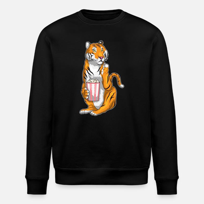 Maïs soufflé Tiger - Sweat bio ROLLER Stanley/Stella Unisexe - noir