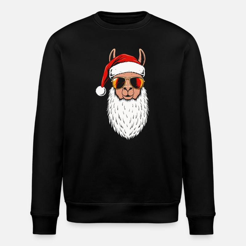 Santa Lama Fun Design Noël - Sweat bio ROLLER Stanley/Stella Unisexe - noir