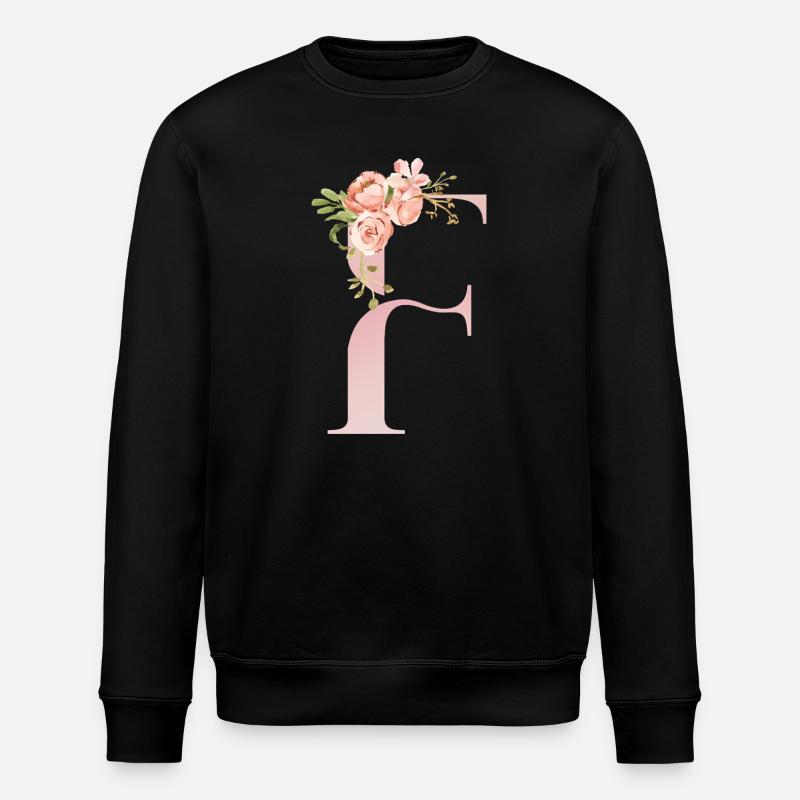 F florale pastel romantique - Sweat bio ROLLER Stanley/Stella Unisexe - noir