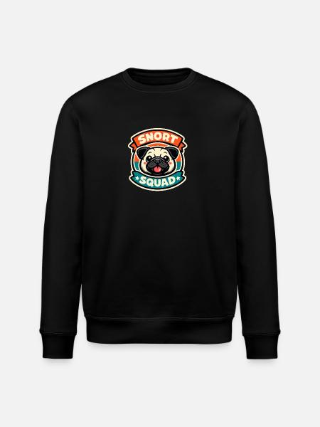 Snort Squad - Bouledogue français ronflant - Sweat bio ROLLER Stanley/Stella Unisexe - noir
