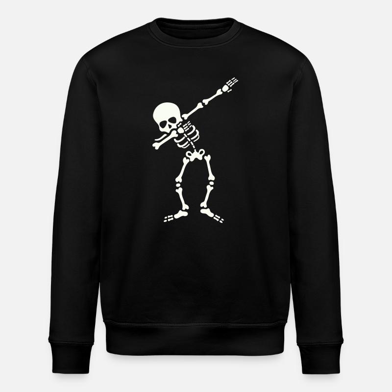 Skelett Dab Dabbing - Stanley/Stella Unisex Bio-Sweatshirt ROLLER - Schwarz