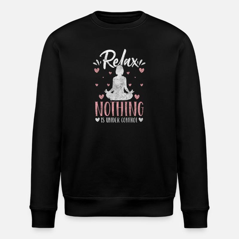 Yoga Frieden Namaste Karma - Stanley/Stella Unisex Bio-Sweatshirt ROLLER - Schwarz
