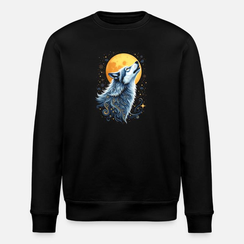 Wolf & Mond - Mystische Kunst - Stanley/Stella Unisex Bio-Sweatshirt ROLLER - Schwarz