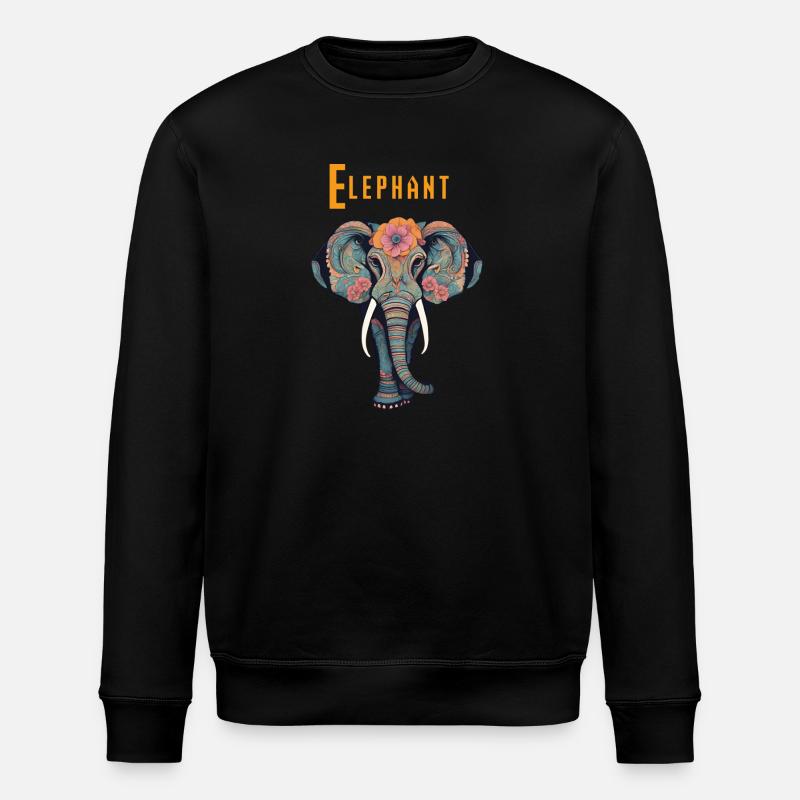 Éléphant - Sweat bio ROLLER Stanley/Stella Unisexe - noir
