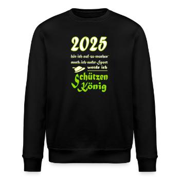 Schützenkönig 2025 - Stanley/Stella Unisex Bio-Sweatshirt ROLLER - Schwarz - Vorne - Nik (191cm)