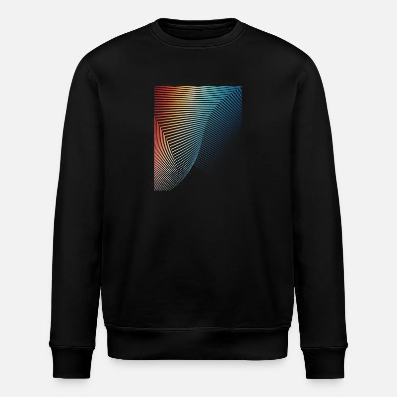 abstract geometric pattern spiral wave - Stanley/Stella ROLLER Unisex Organic Sweatshirt - black