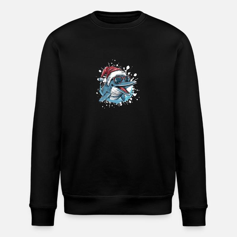 Dauphin Noël Drôle - Sweat bio ROLLER Stanley/Stella Unisexe - noir