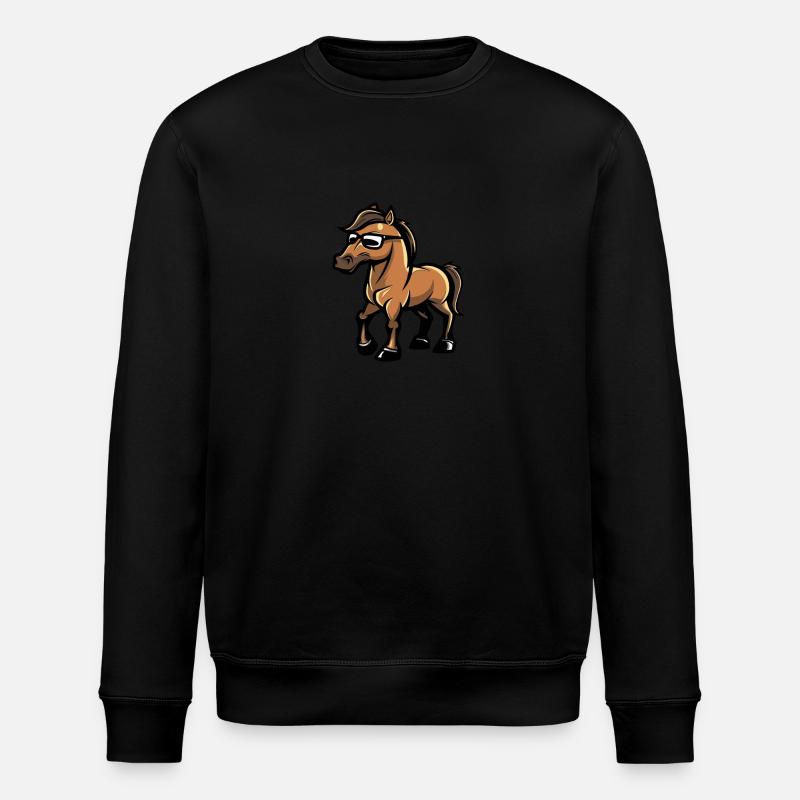 Cheval Bande dessinée cool - Sweat bio ROLLER Stanley/Stella Unisexe - noir
