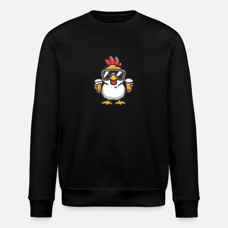 Poulet après-ski bière - Sweat bio ROLLER Stanley/Stella Unisexe - noir