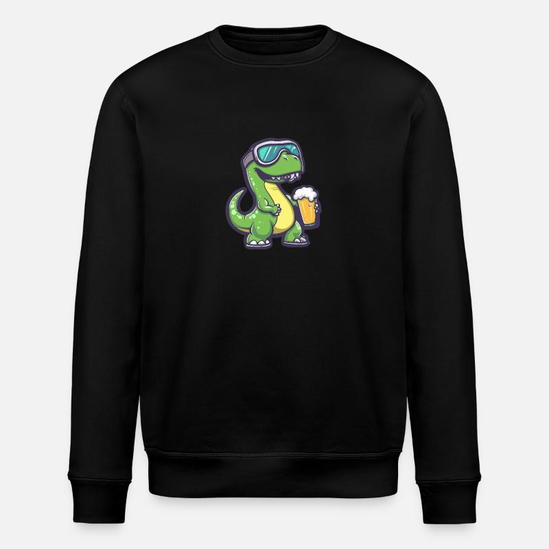 Bière après-ski dinosaure brontosaure - Sweat bio ROLLER Stanley/Stella Unisexe - noir
