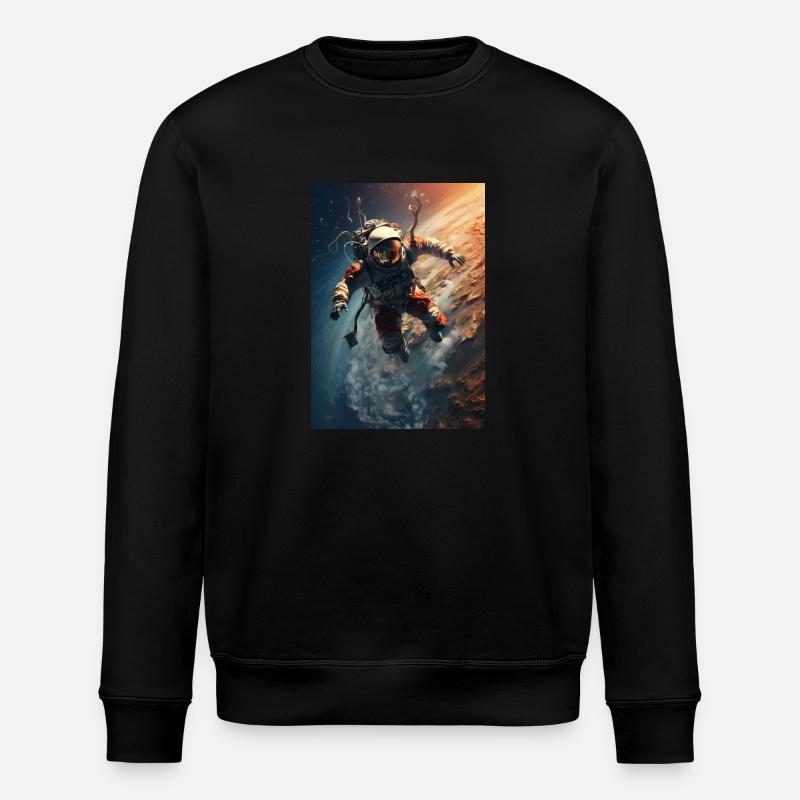 Astronaut in space - Stanley/Stella ROLLER Unisex Organic Sweatshirt - black