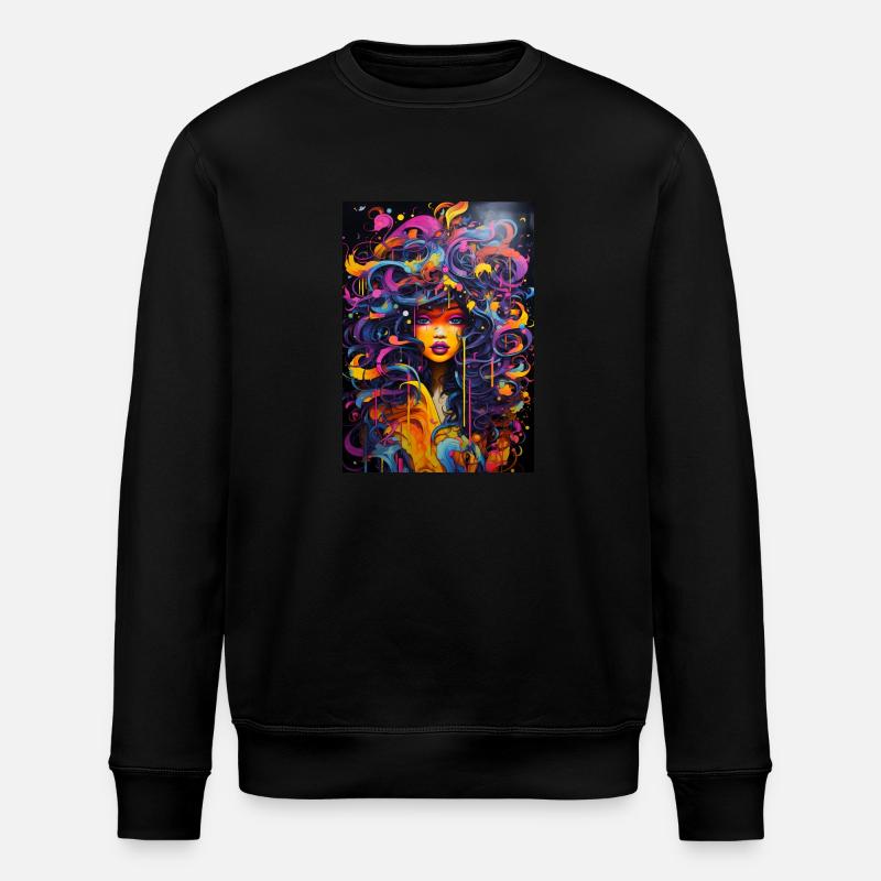 Graffiti Girl - Stanley/Stella Unisex Bio-Sweatshirt ROLLER - Schwarz