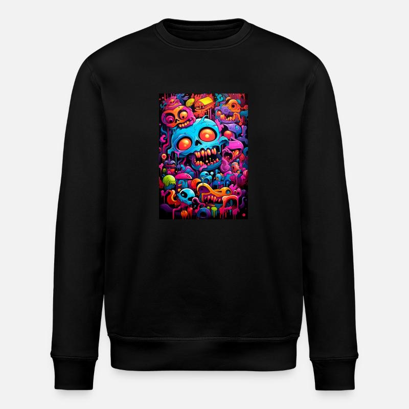 Graffiti Skull - Stanley/Stella ROLLER Unisex Organic Sweatshirt - black