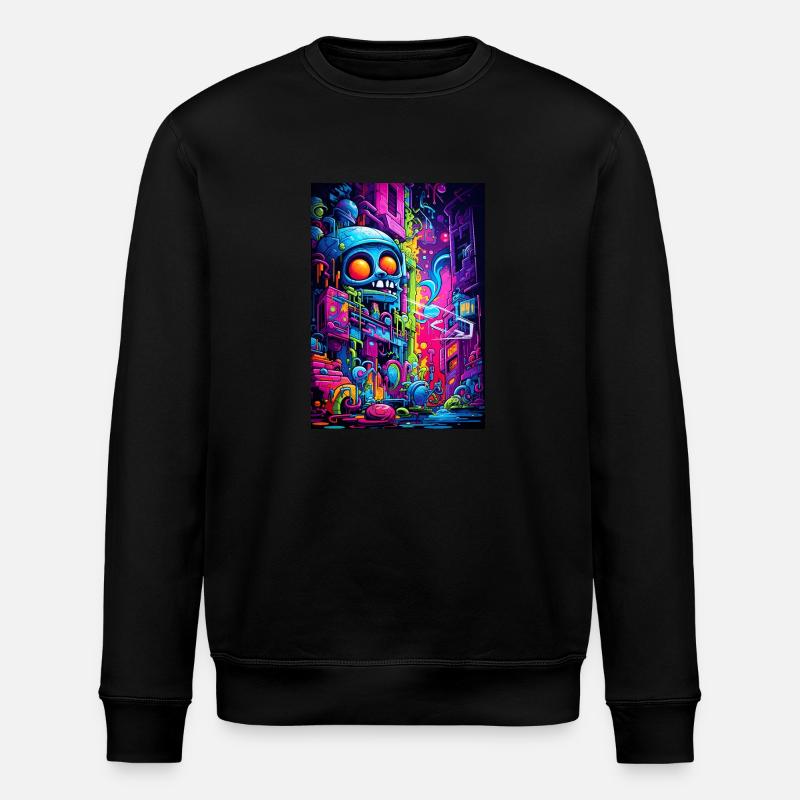 Graffiti Schädel - Stanley/Stella Unisex Bio-Sweatshirt ROLLER - Schwarz