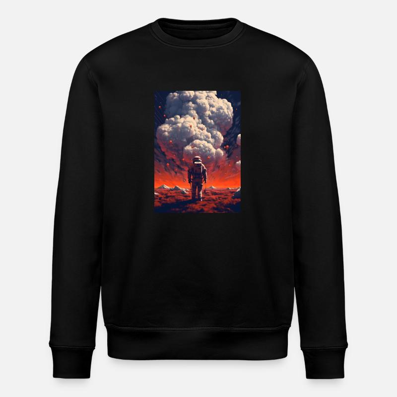 Astronaut im All - Stanley/Stella Unisex Bio-Sweatshirt ROLLER - Schwarz