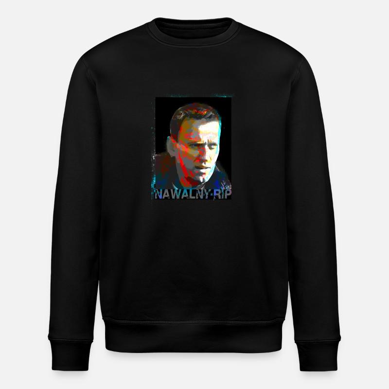 Navalny,RIP,Graffiti,Painting - Stanley/Stella ROLLER Unisex Organic Sweatshirt - black