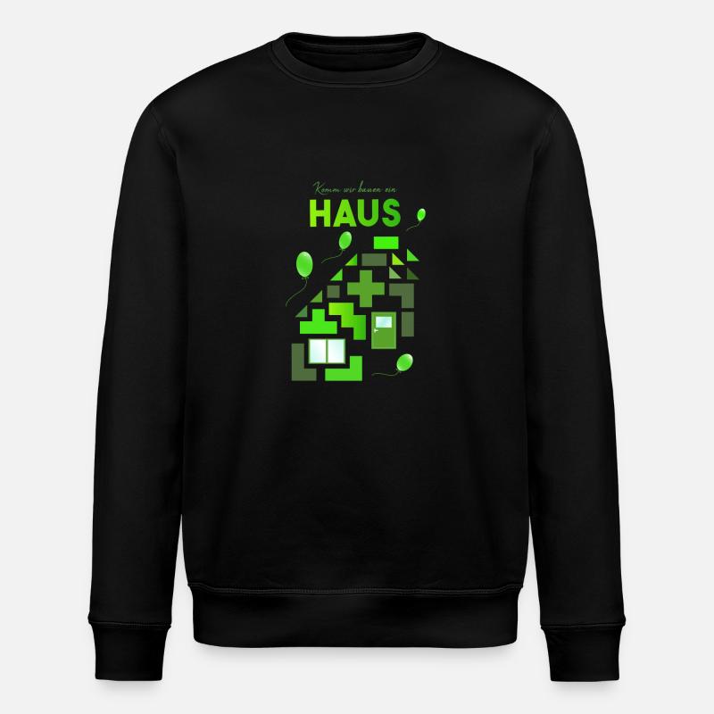 Bausteine Bauklötze bauen - Stanley/Stella Unisex Bio-Sweatshirt ROLLER - Schwarz