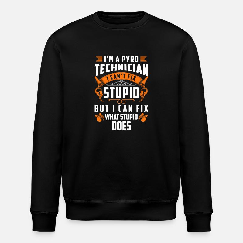 Pyro Neujahr Knaller Stadion - Stanley/Stella Unisex Bio-Sweatshirt ROLLER - Schwarz