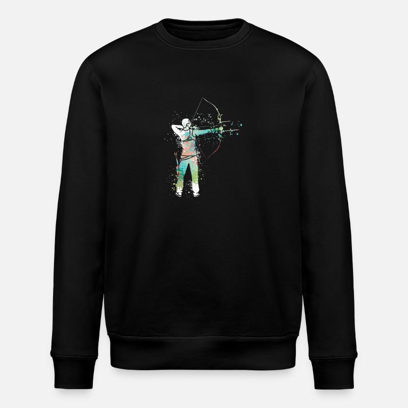 Splash Bogenschießen - Stanley/Stella Unisex Bio-Sweatshirt ROLLER - Schwarz