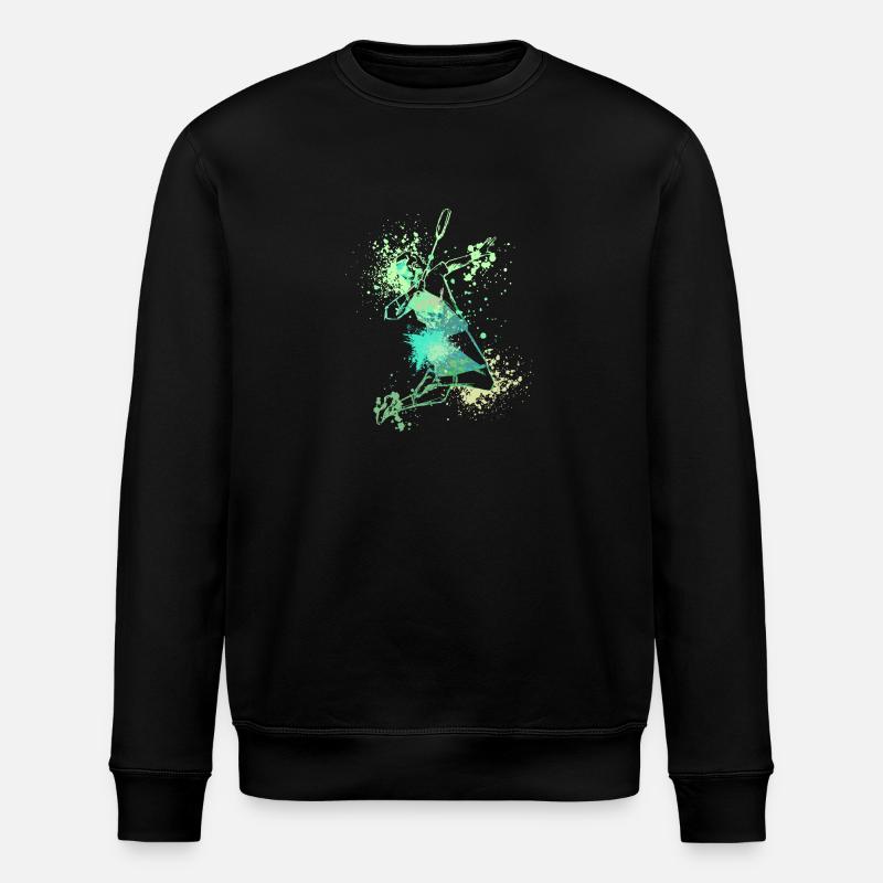 Splash Badminton player - Stanley/Stella Unisex Bio-Sweatshirt ROLLER - Schwarz