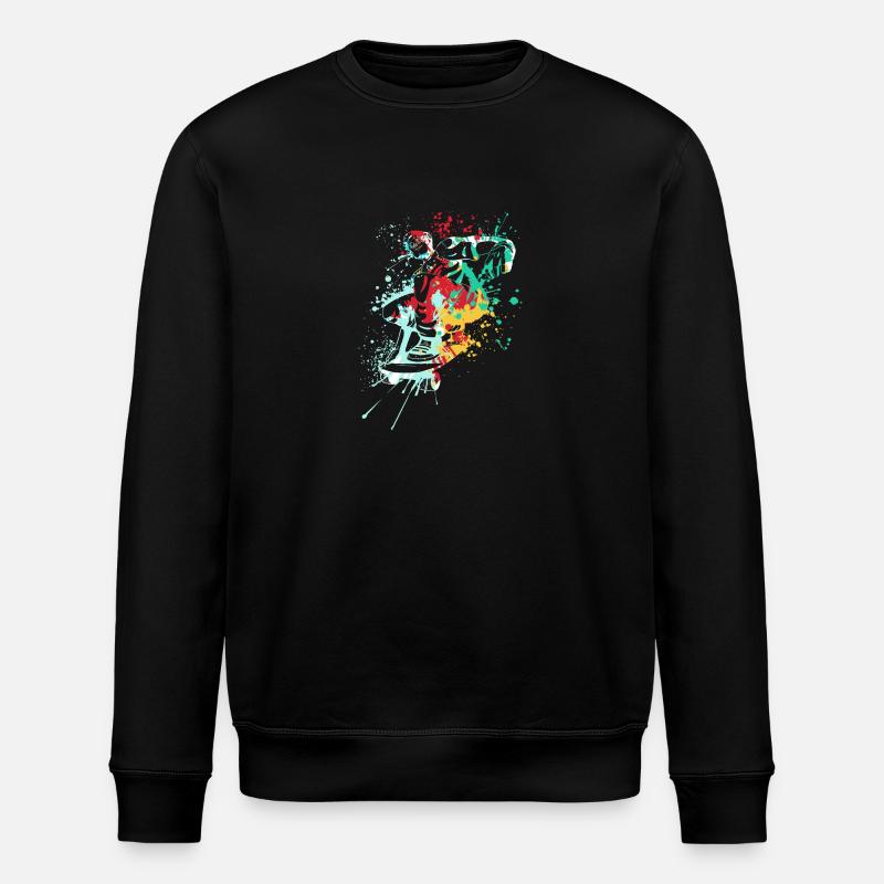Splash skater Skateboard - Sweat bio ROLLER Stanley/Stella Unisexe - noir