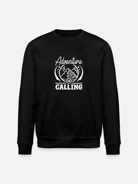 Travel adventure is calling - Stanley/Stella ROLLER Unisex Organic Sweatshirt - black