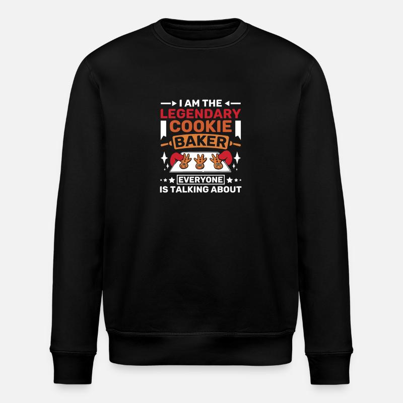 Legendary christmas cookie baker - Stanley/Stella ROLLER Unisex Organic Sweatshirt - black