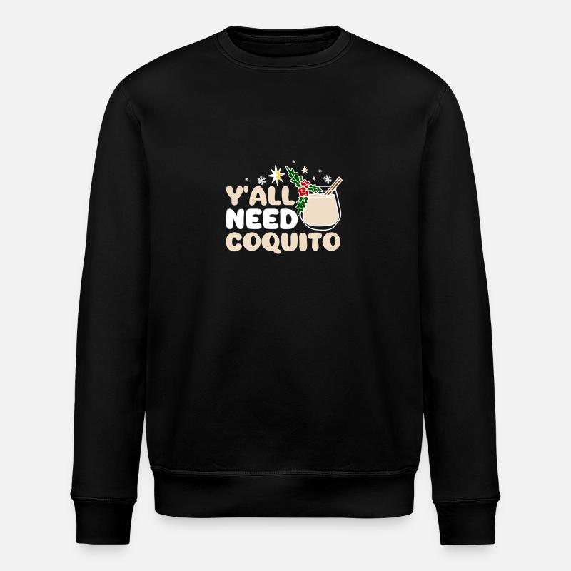 Puerto Rico Christmas, Y'all need coquito - Stanley/Stella Unisex Bio-Sweatshirt ROLLER - Schwarz