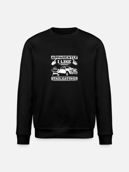 Apparently I like tailgating - Stanley/Stella ROLLER Unisex Organic Sweatshirt - black