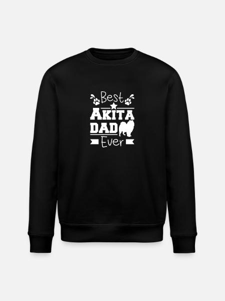 Beat akita dad ever - Stanley/Stella ROLLER Unisex Organic Sweatshirt - black