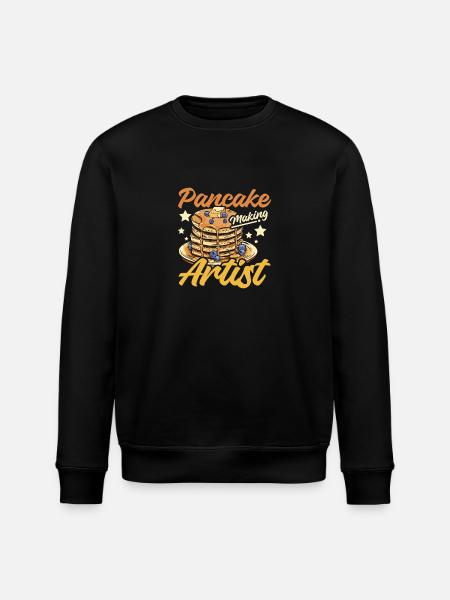 Pancake making artist - Stanley/Stella ROLLER Unisex Organic Sweatshirt - black
