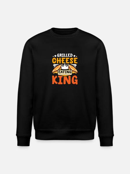 Grilled cheese eating king - Stanley/Stella ROLLER Unisex Organic Sweatshirt - black